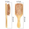 Pente Almofada de Ar Antiestático, Dentes Finos de Bambu Carbonizado, Pente Simples para Massagem e Cuidados com o Couro Cabeludo, Grande, Médio e Pequeno