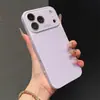 Capa de Vidro com Sensação de Gelo para iPhone 17 PRO MAX Capa de Celular Cor Sólida Janela Grande Lente Apple 16 Anti-queda 15