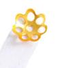 Accesorios Pequeños Florales para Manualidades Chapados en Oro, Piezas de Flor, Piezas Separadoras, Pulsera de Flor Hueca de Seis Pétalos, Collar, Jade, Lujo Ligero, Sensación de Alta Calidad