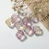 Colgante de León de Vidrio de 12 mm Cuentas Espaciadoras de Agujero Recto Materiales para Pulsera Collar Hecho a Mano DIY
