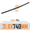 Manillar recto de bicicleta de montaña ultraligero UNO plateado 31.8*640 680 720 760 800MM