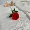Rosa Simulada Rosa de Terciopelo Individual Flor Artificial Decoración de Arreglo Floral para Sala de Bodas Día de San Valentín Ramo de Interior
