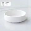 Cenicero Blanco Puro para Hotel y Restaurante con Borde Dorado, Cenicero de Cerámica, Admite Personalización de Logo
