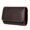 Portatarjetas de Cuero Crazy Horse para Hombre Ranura para Tarjetas de Organización Hebilla Portatarjetas 10 Ranuras para Tarjetas Portatarjetas Casual Cartera Retro Europea y Americana para Hombre