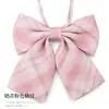 Cuello de Camisa con Lazo de Cuadros Estilo Japonés JK Flor para Mujer Estilo Universitario Foto de Graduación Camisa con Lazo Gratis Traje de Buceo con Lazo