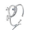 Anillo de gato antiguo ning diamante azul ballena pequeña anillo femenino estilo INS ballena cayendo hermosa ballena nacida con tu dedo índice abierto