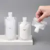 Bolsas de recarga para viaje, champú desechable portátil, loción, cosméticos, gel de ducha, artículos de tocador, botellas de recarga