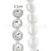 Cadena de Garra de Satélite Transfronteriza de 14 mm Cadena de Diamantes Correa para el Hombro de Vestido de Novia Cinturón Accesorio para el Cabello DIY Accesorio de Decoración Brillante