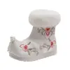 Botas de algodón Luna de Fibra con forro de felpa zapatos de estilo antiguo botas de invierno Hanfu zapatos bordados para niñas zapatos de algodón de estilo antiguo chinos para niños