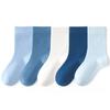 Calcetines para Niños Otoño e Invierno Calcetines de Algodón Transpirables Calcetines de Media Pantorrilla Niños Calcetines de Color Sólido Algodón Peinado Sin Costuras Primavera y Otoño Calcetines de Estudiante