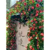 Treliças de flores artificiais, treliças de rosas, guirlandas de rosas falsas, decorações de teto, decorações de entrada, decorações de áreas cênicas, decorações de shoppings, artigos de decoração macia, arranjos florais