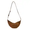 Bolso de hombro para mujer para otoño e invierno, bolso vintage de cuerno esmerilado, nuevo bolso de gran capacidad para debajo del brazo, bolso tipo bollo de moda nicho estilo coreano