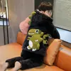 Pijama Infantil Otoño e Invierno Niños Totoro Forro Polar Coral Acolchado de Tres Capas Forro Polar de Niño Franela Grueso