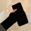 Nuevos Guantes Cálidos y a Prueba de Frío de Otoño e Invierno para Mujer, Estilo Ins, de Aspecto Elegante, Lindos y Versátiles, Guantes de Felpa de Medio Dedo con Pantalla Táctil