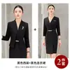 Uniforme de trabalho formal para recepcionista de balcão, conjunto para departamento de vendas de joalheria para mulheres, traje profissional de outono, terno de manga longa para mulheres