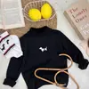 Nueva camiseta de manga larga para niños otoño e invierno niños y niñas cachorro camiseta base cálida bebé elástica top camiseta tejida