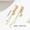 Exportación Transfronteriza Nuevo Estilo Lujo Accesible Geométrico Rombo Super Brillantes Diamante Borla Pendientes Simples de Gama Alta para Mujer