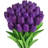 Venda Quente Transfronteiriça Mini Tulipa de PU Flor Artificial Estilo Creme Móveis Mesa de Jantar Arranjo de Flores Adereços e Decorações para Fotografia