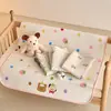Funda impermeable pequeña de algodón para colchón de bebés, Protector impermeable de algodón puro para orina de lactantes, Cubierta impermeable para cama infantil, Protector de colchón lavable a máquina