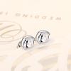 Pendientes de Bola Pequeña de Cereza de Plata de Ley 925 Qiaolanxuan Estilo Coreano y Japonés Pendientes para Mujeres Estudiantes, Frescos y Suaves para las Orejas