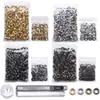 En stock, entrega rápida: 800 juegos de juegos de herramientas para ojales de cobre de 5 mm y 6 mm en bolsa, ojales metálicos de cuatro colores