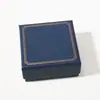 Caixa de Joias com Estampagem em Ouro Rosa, Tampa e Base, para Anéis, Brincos, Pulseiras, Colares, Caixa de Embalagem, Artesanato de Joias e Acessórios