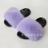 Pantuflas de Piel de Zorro Conjunto de Mujer Verano Popular en Internet Sandalias Planas de Piel Ins Pantuflas de Suela Suave Moda Europea y Americana