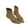 Otoño con botines punta cuadrada vintage elegantes no ajustados caña corta media botas de mujer francesas tacón grueso pequeño Chelsea