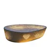 Taburete Oval de Terrazzo Translúcido UHPC Cuadrado de Hormigón Luminoso Starlight GRC Muebles de Exterior para Ocio Fabricante