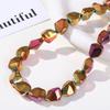 Pendientes de cuentas de vidrio multicorte irregulares de colores degradados AB, collar para mujer, pulsera, accesorios de joyería DIY, material