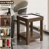 Estante para tazas de mesa de Mahjong, cenicero, mesa de té especial para salas de té y salas de ajedrez y cartas, estante de almacenamiento de doble capa, mesita auxiliar pequeña de madera maciza