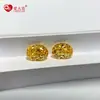 Procesamiento 3EX Flor de Hielo Triturado Brillante Cortador Forma de Flor Huevo Dan Amarillo Dorado Grueso Forma de Huevo de Dan Taladro de Zirconia Cúbica 7a Gema Artificial Zirconio Hao