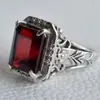Sanjie Cross-border Nova Venda Quente Anel Feminino de Diamante Esculpido Carro Vintage Zircônia Praça Vermelha AliExpress Anel Vazado