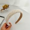 Diadema gruesa estilo Chanel, diadema alta con parte superior de calavera, moda que combina con todo, diadema suave para el cabello, grutas de otoño e invierno, adorno para el cabello de lana