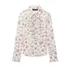 Para Comércio Exterior Transfronteiriço Europeu e Americano Roupas Femininas Aliexpress Venda Quente Moda de Verão Versátil Estampa Floral Camisa Decorativa em Camadas