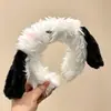 Pinza para el pelo linda y sofisticada para lavarse la cara, estilo nuevo de moda 2026, diadema de maquillaje, diadema de felpa de dibujos animados para otoño/invierno para un look de corona alta
