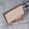 Carteira Feminina Casual Moda Retrô 2025 Porta-Cartões de Grande Capacidade Clutch Multifuncional Carteira com Zíper Duplo