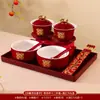 Para taza de té brindis de boda tazón de boda tazón feliz taza de té tazón palillos un par boda creativa cambio para acompañar traje