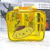 Bolsa de Almacenamiento Portátil Transparente de PVC de Dibujos Animados, Bolsa Cosmética Portátil Impermeable, Neceser de Viaje, Bolsa Organizadora de Papelería para Estudiantes