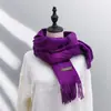 25 Cachecol de Imitação de Caxemira de Cor Pura para Outono e Inverno, Lenço Xale Versátil Super Macio para Mulheres, Fabricante Transfronteiriço, Presentes Atacado