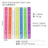 30cm 6 Furos Perfurada Plástico Cor Sólida Colorido Transparente Papelaria Estudante Régua Régua Universal Atacado Transfronteiriça Escala