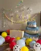 Balão Metalizado Rosa Coração Vazado, Balão de Bolo de Aniversário Grande de Pé, Balões Metalizados de Números Rosa Azul, Decorações Estéticas para Festa, Adereços Fotográficos para Crianças, Primeiro Aniversário de Meninos Meninas