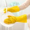 Luvas de lavar louça para mulheres espessadas de tendão de boi látex borracha plástico doméstico durável à prova d'água borracha proteção do trabalho limpeza