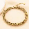 Moda Anillo de acero de titanio de color europeo y americano Pulsera tejida vintage Tendencia Personalidad Versátil Anillo exquisito Pulsera tejida