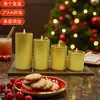 Vela Eletrônica com Pintura Dourada Spray, Luz LED em Formato de Bala Piscante Embutida, Decoração de Ambiente para Jantar à Luz de Velas em Restaurante de Hotel
