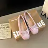 Zapatos bajos de punta redonda suaves estilo francés, nuevos mocasines rosas vintage de otoño 2025, mocasines elegantes para mujer, modernos