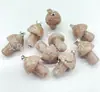 Europa y Estados Unidos venta caliente cristal natural piedra ágata 2 cm mini hongo colgante collar accesorios DIY hecho a mano