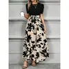 Vestido Floral Elegante e Fashionável de Cintura Alta para Mulheres Europeias e Americanas - AliExpress Cross-border