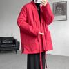 Nuevo Estilo Chino Talla Grande Moderno Acolchado Engrosado Algodón Abrigo Invierno Estilo Chino Hombres Algodón y Lino Retro Zen Chaqueta de Algodón