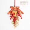 Flores Artificiais para o Ano do Cavalo, Frutas Vermelhas de Azevinho, Enfeites Pendentes de Frutas da Fortuna, Decorações de Porta, Laço Estilo Chinês